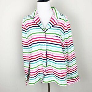 NWT Kate Spade Dream A Little Dream Pajama Top Multicolored Stripe Size Medium